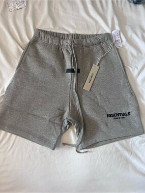 Essentials Men's Gray Dark Oatmeal Shorts